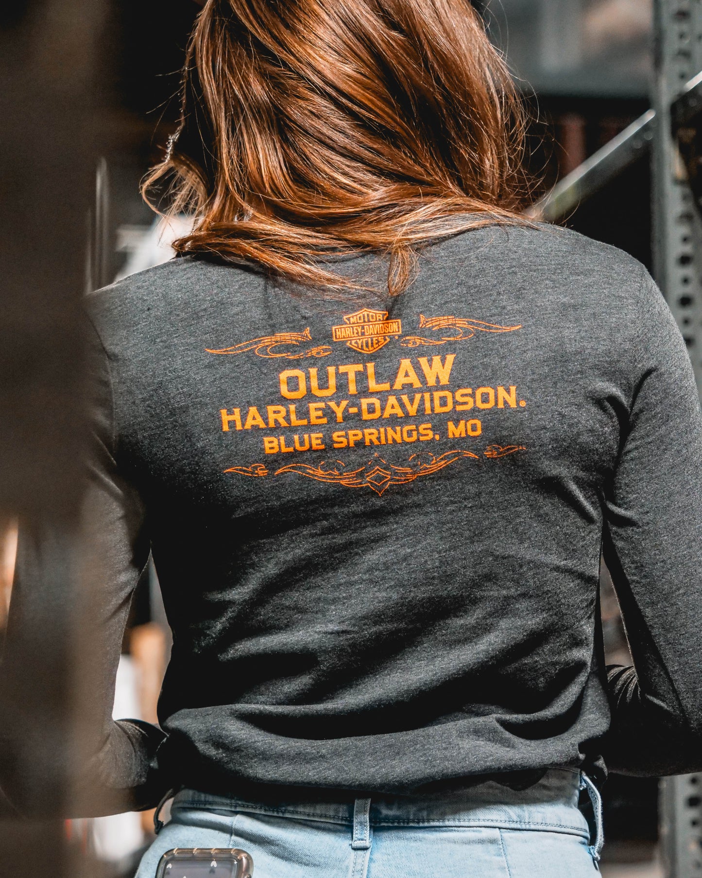 H-D Sunset Womens Long Sleeve