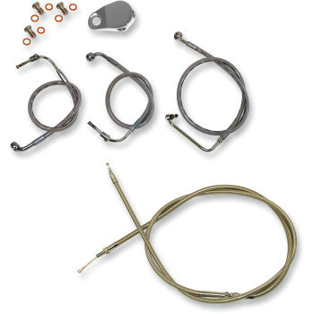 Standard Stainless Braided Handlebar Cable/Brake Line Kit