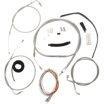 Complete Stainless Braided Handlebar Cable/Brake Line Kit — Cable Kit