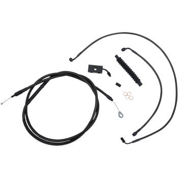 Standard Midnight Braided Handlebar Cable/Brake Line Kit — Ape Hanger