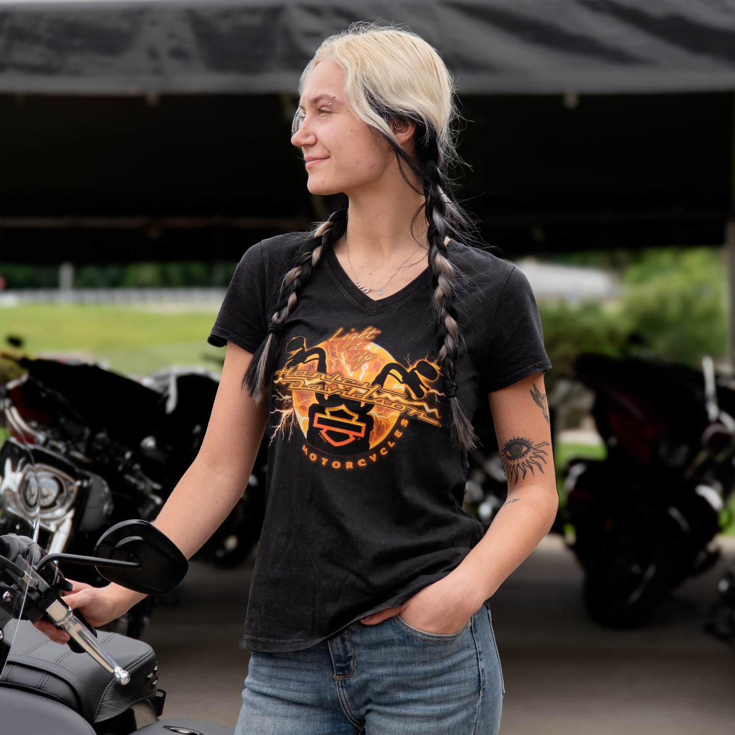 Women's Electric Lights Dyed T