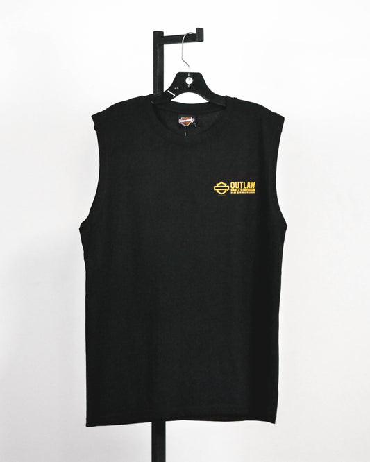 Outlaw Arch Muscle Tee-Black