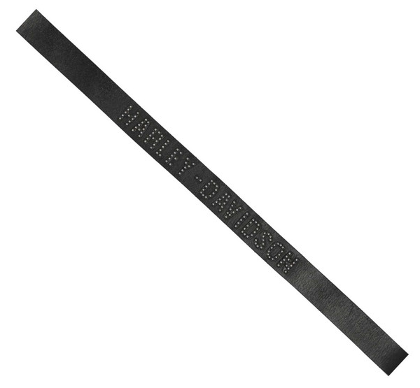 Men's H-D Riveted Leather Letters Logo Belt - Black