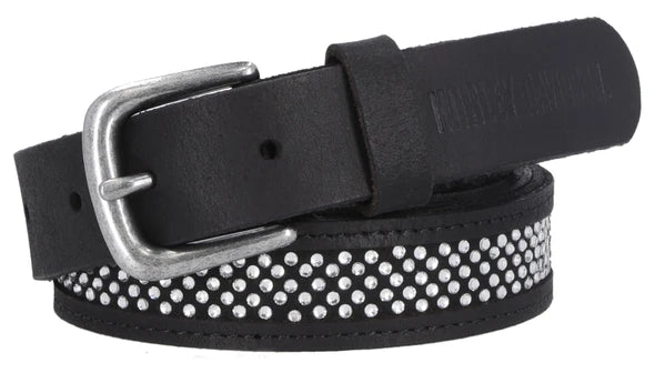 Women's Embellished Rhinestone Leather Belt
