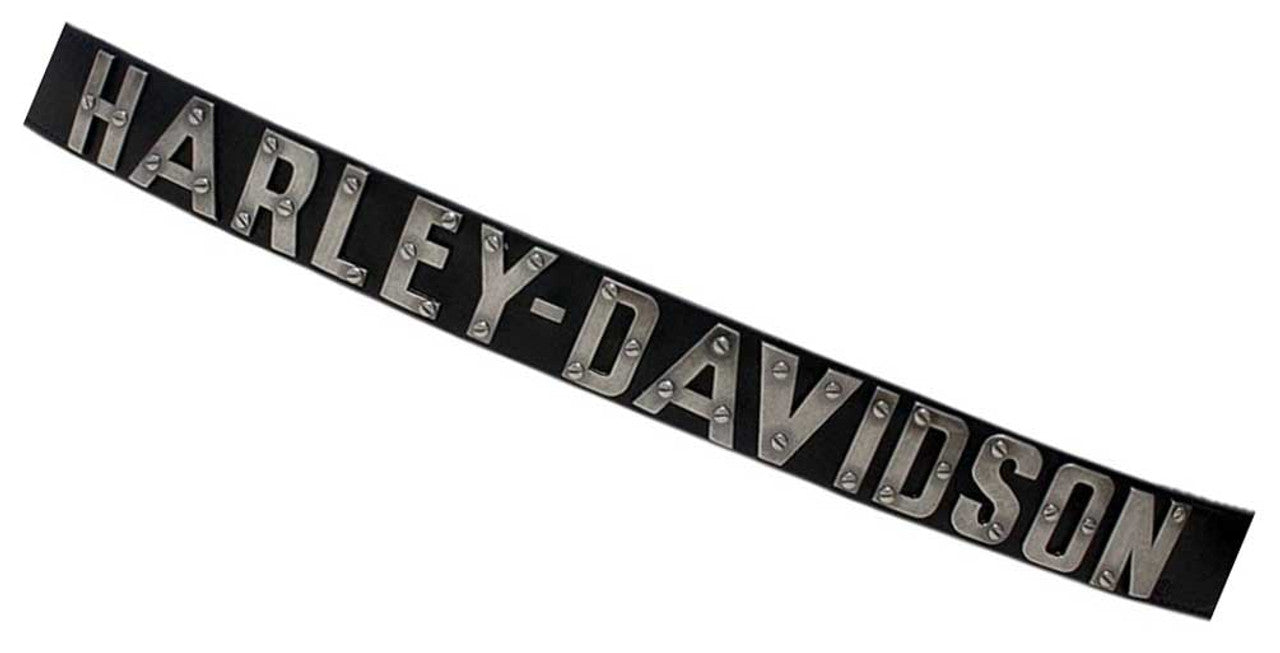 Harley-Davidson® Men's Belt, Metal H-D Font, Black Leather Belt