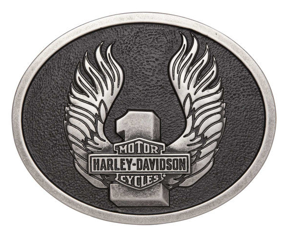Harley-Davidson® Men's Winged #1 Logo Belt Buckle