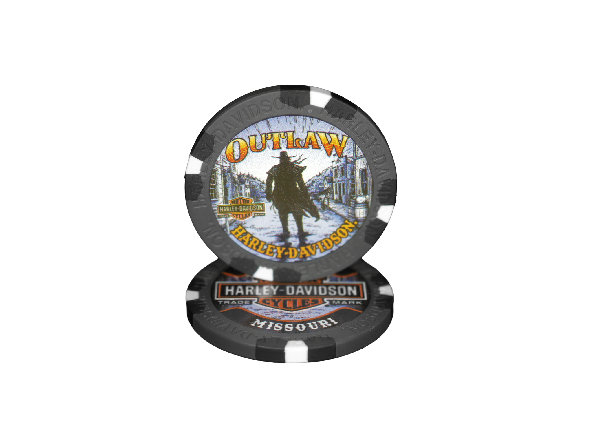 Poker Chip Outlaw HarleyDavidson