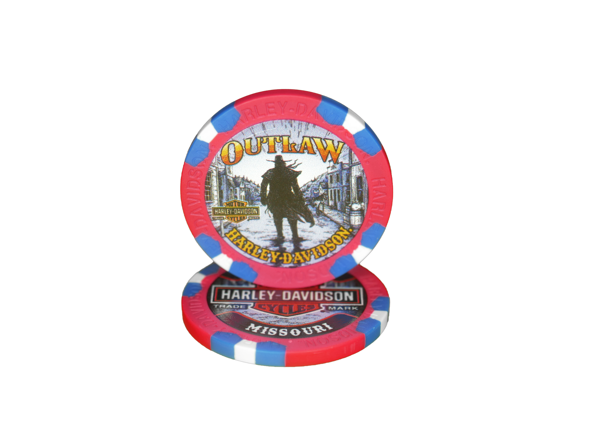 Poker Chip Outlaw HarleyDavidson