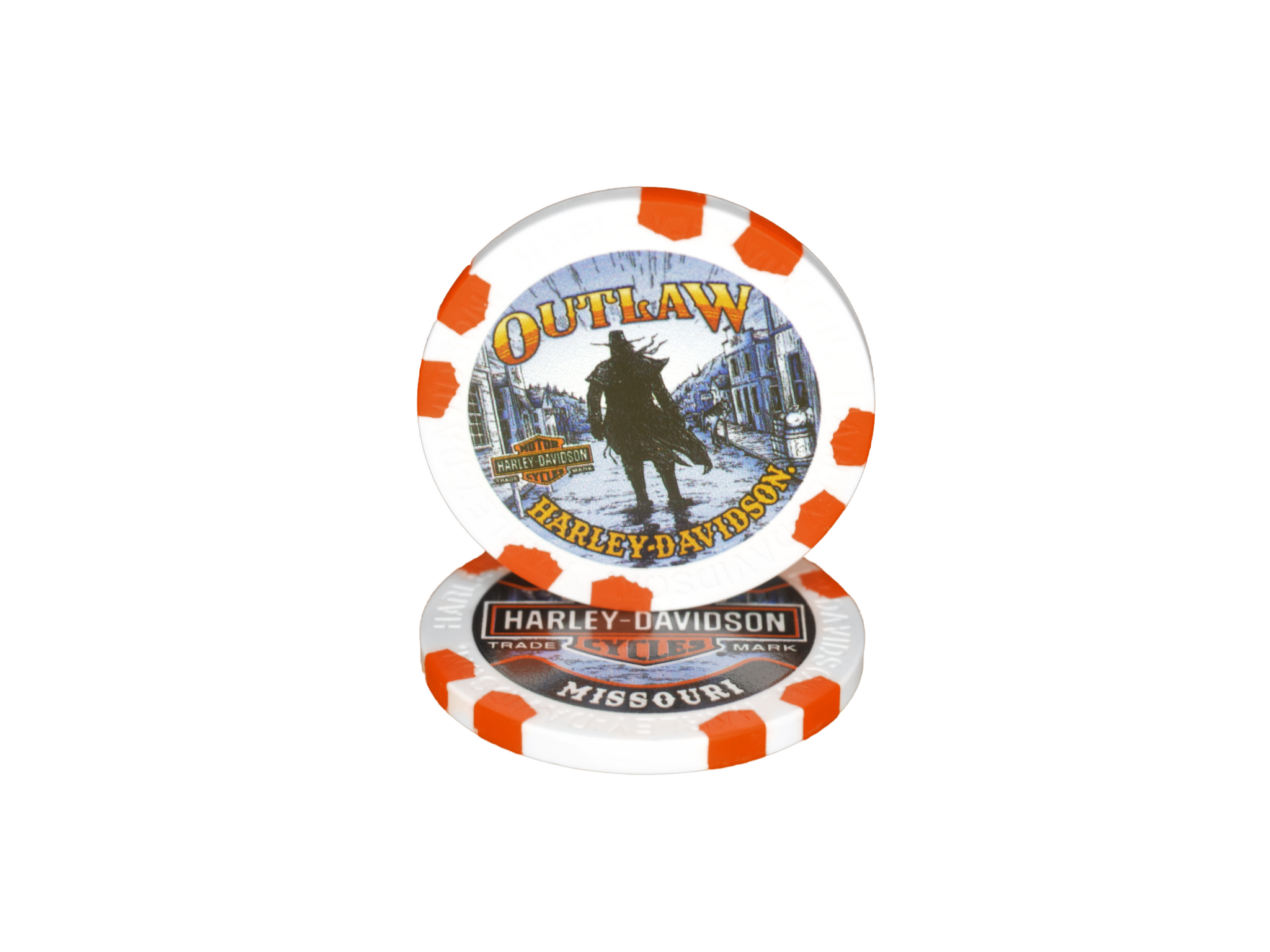 Poker Chip Outlaw HarleyDavidson